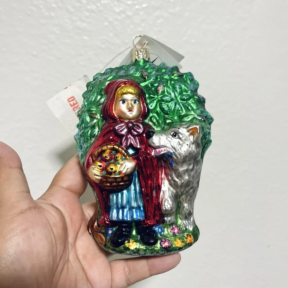 Christopher Radko Little Red Riding Hood Ornament &The Big Bad Wolf NWT Vintage